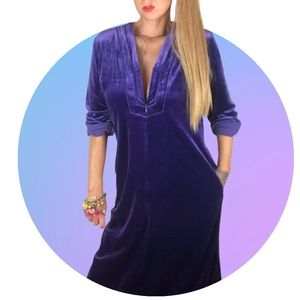 OSCAR DE LA RENTA Purple Velvet Gown Small NWT